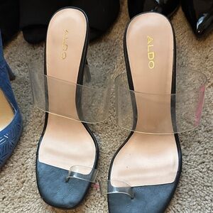 Aldo Black and Transparent Women's Heels